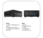 MSI Cubi N ADL-032XIT Intel® N N100 8 GB DDR4-SDRAM 256 GB SSD Mini PC Negro