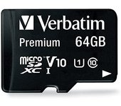 Verbatim Tarjeta de Memoria microSDXC 64 GB Class 10 UHS-1, Negro