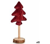 Krist+ Árbol de Navidad Poliéster Granate Madera 9,5 x 32 x 13 cm (12 Unidades)