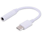 Savio AK-35 cable de teléfono móvil Blanco 0,12 m USB C 3,5mm