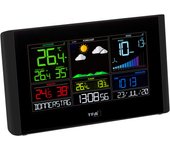 TFA Dostmann Estación meteorológica inalámbrica Breeze, 35.8001.01, incluye anemómetro, previsión meteorológica profesional, aplicación de vista gratuita, barómetro, alarmas ajustables, punto de rocío, color negro