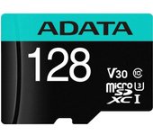 ADATA Premier Pro - Tarjeta de Memoria microSDXC/SDHC UHS-I U3 (Clase 10(V30S), Color Negro 128 GB