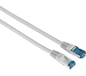 Hama | Cable de red RJ45 (Cable Ethernet, CAT6, blindaje F/UTP, transmite hasta 1 Gigabits por segundo, adecuado para switches, routers, módems con entrada RJ45, 10 m) Color Blanco