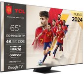 TV MiniLed - TCL 65C855, 65", 4K, QLED +, Google TV, Onkyo