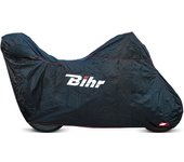 Bihr Funda protectora exterior compatible con burbuja alta y Top Case talla negra S -