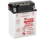 YUASA Batería  Convencional Sin Acid Pack - YB12C-A Batería sin paquete ácido -