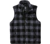 Brandit Teddyfleece Chaleco - Negro Gris (3XL)