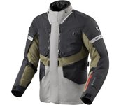 Revit Neptune 3 GTX Chaqueta textil de moto impermeable - Negro Gris Verde (S)