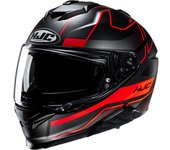 HJC i71 Iorix Casco - Negro Rojo (2XL)