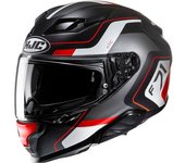 HJC F71 Arcan Casco - Negro Blanco Rojo (XS 54 55)