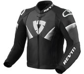 Revit Argon 2 Chaqueta de cuero de moto perforada - Negro Blanco (48)