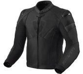 Revit Argon 2 Chaqueta de cuero de moto perforada - Negro Gris (52)