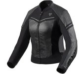 Revit Median Chaqueta de cuero para motocicleta para damas - Negro Gris (44)