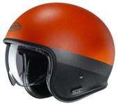 HJC V30 Perot Casco jet - Negro Naranja (XS)