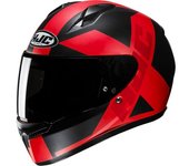 HJC C10 Tez Casco - Negro Rojo (L)
