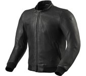 Revit Travon Chaqueta de cuero de motocicleta - Negro (46)