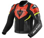 Revit Hyperspeed 2 Air Chaqueta de cuero / textil de motocicleta - Negro Rojo (48)