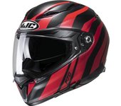 HJC F70 Galla Casco - Negro Rojo (S)