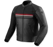 Revit Mile 2 Chaqueta de cuero para moto - Negro Rojo (48)