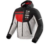 Revit Haste H2O Chaqueta textil de moto impermeable - Negro Rojo (L)