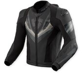 Revit Quantum 3 Pro Chaqueta de cuero para moto perforada - Negro Gris (50)