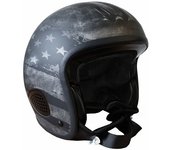 Bores Gensler Kult Casco Jet - Negro Blanco Plata