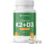 FutuNatura Vitamina K2 + D3 - para los huesos, 90 cápsulas