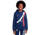 Nike - Sudadera PSG Fanswear 2024-2025 Niño, Unisex, Midnight Navy-University Red, L