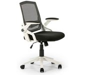 HOMN Sillón de oficina elevable y reclinable respaldo de rejilla, blanco
