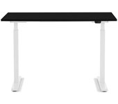 Kare Design Escritorio de bipedestación ajustable de acero blanco y negro L120