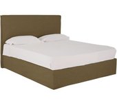 Decowood Cama con canapé desenfundable de lino verde para colchón 160x200cm