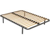 What The Sleep Somier de 16 láminas de madera con 4 patas, montaje incluida 90x190