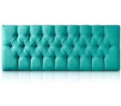 Morfeo Cabecero de madera tapizado turquesa 115x60 cm. Para cama de 105 cm