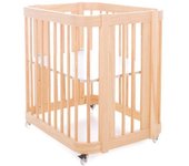 Alondra Minicuna, cuna y cama todo en uno (4en1) madera 60x80 cm > 70x140 cm