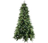 MondoViro Árbol de navidad verde artificial con piñas de 180 cm de altura.