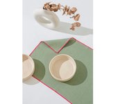 RNT by Really Nice Things Set de mesa mantel y servilletas 8 piezas 100% lino acqua y púrpura