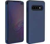 Avizar Funda Tapa Translúcida Efecto Espejo Azul Oscuro para Samsung Galaxy S10 Plus