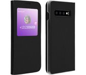 Avizar Funda Libro con Ventana Negra para Samsung Galaxy S10