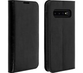 Avizar Funda Libro Cartera de Cuero Negro para Samsung Galaxy S10