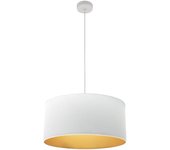 Colgante anuska 1xe27 blanco/blanco-oro regx50x50 cm