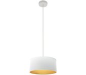 Colgante anuska 1xe27 blanco/blanco-oro regx30x30 cm