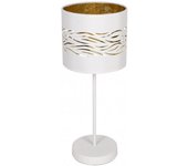 Sobremesa niebla 1xe14 blanco/blanco-oro 43x17x17 cm