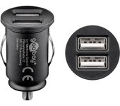 Goobay 44177 cargador de dispositivo móvil MP3, Teléfono móvil, Smartphone, Tableta Negro Encendedor de cigarrillos Auto