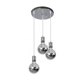 FABRILAMP Lampara Gala 3xe27 Cromo/cromo Bombillas Incluidas 24w 2700k 2100lm Regx64x12,5 Cm