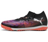 Botas de fútbol puma future 8 match tt negro/blanco/glowing rojo