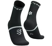 Calcetines de running compressport pro marathon v2.0 negro/blanco