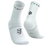 Calcetines de running compressport pro marathon v2.0 blanco/negro