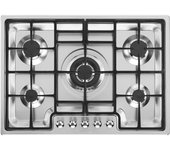 Smeg PGF75-4 Placa de Gas 5 Zonas 60cm Inox