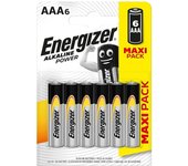 Energizer Alkaline Power Pilas AAA LR03 6 Unidades