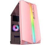 Mars Gaming MC-S1 Caja PC Micro-ATX Ultra-Compacta ARGB 12 Modos USB 3.0 Ventana Rosa